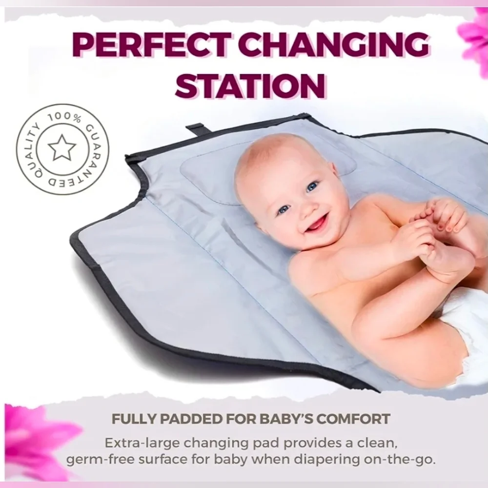SAMKUM Floral Baby Changing Mat